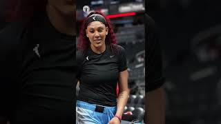 Former South Carolina Gamecocks Kamilla Cardoso \u0026 Aliyah Boston before Chicago Sky vs Indiana Fever