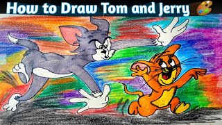 How to Draw Tom & Jerry | Tom and Jerry Drawing 🎨 | Classic Cartoon