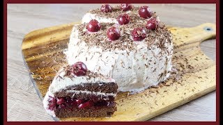 Black forest cake (Schwarzwälder Kirschtorte) German recipe #26 德國黑森林蛋糕