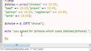 C1 PHP Practice Exercise 7 Array and GET request