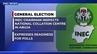 INEC  Chairman Inspects National Collation Centre In Abuja