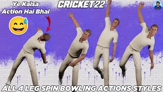 Cricket 22 All Leg Spin Bowling Actions - #Shorts Originals - RahulRKGamer