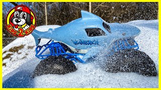 Monster Jam Toys - RC Monster Trucks ❄️Can MEGALODON STORM Really Drive in SNOW? Arena Challenge