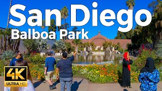 Balboa Park, San Diego Walking Tour (4k Ultra HD 60fps) – With Captions