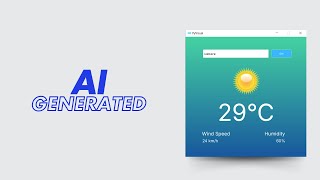 A New Python GUI Creator using AI - Weather APP Demo (Built in 8 mins)