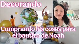 Decorando El Salón y Comprando Las cosas para El Bautizo de Noah🩵🕊️