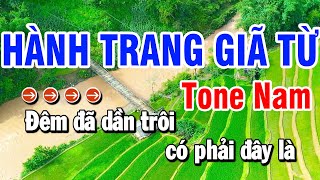 Karaoke Hành Trang Giã Từ | Nhạc Sống Tone Nam | Huỳnh Lê