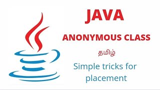 Anonymous class in Java Tamil by EK Nested inner class #java #placements #coding