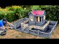 Diorama ancient house with aquarium recall peaceful childhood