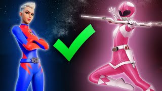 POWER RANGERS from TEMU? How to get PINK RANGER in FORTNITE! Superhero Skin Tutorial Dynamo Dancer