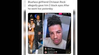 Blueface Girlfriend Chrisean Rock gave him 2 Black Eyes #shorts