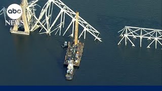 Cleanup efforts underway to remove wreckage of Francis Key Bridge collapse