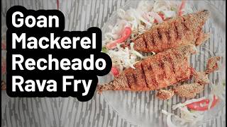 Goan Style Stuffed Mackerel (Bangda) Recipe | Recheado Masala Rava Fried/\