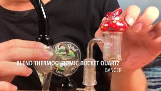 Thermochromic Bucket Quartz Banger(Multiple Color) - Puffing Bird Gear Intro/Review(Slo-Mo)