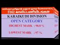 tn postal job result analysis sivaganga and karaikudi division based on last year marks postal