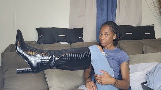 FIRST TIME WEARING KNEE HIGH BOOTS | MODATOPE | knee-high boots