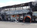 Passengers escape unhurt as Tahmeed bus catches fire