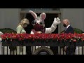 President Biden delivers remarks from the Blue Room Balcony with the Easter Bunny and First Lady