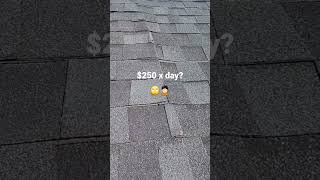 Mistakes in the shingles installation.