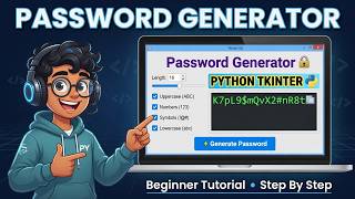 Build a Password Generator in Python with Tkinter – Beginner Tutorial