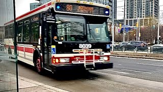 4k TTC BUS ORION RIDE TORONTO 80 QUEENSWAY WINDERMERE TO LOMA RD #8039 1/12/22