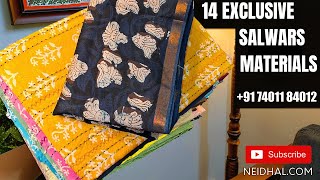 14 New Salwar Material Designs | NEIDHAL.COM | WhatsApp +917401184012 | FEB 22 #3333 🌺🌺🌺