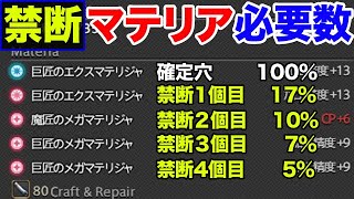 【FF14】次の新式装備に備えてフル禁断に必要なエクス・メガマテリジャの数は？理論値と現実