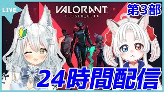 【VALORANT/参加型】24時間配信‼第3部‼初心者だけどみんなと遊びたい✨【新人Vtuber/氷月華フェリシア】