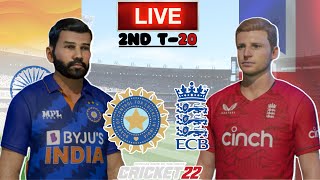 🔴 Live : India Vs England | 2nd T20 | Ind vs Eng | Cricket 22 Gameplay
