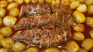 Pork Tenderloin with Roasted Potatoes in the Oven | Lombo de Porco com Batatas Assadas no Forno