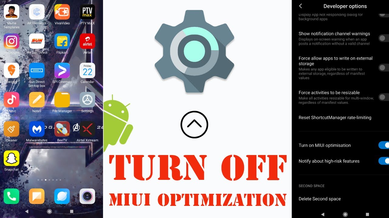 Miui developer options