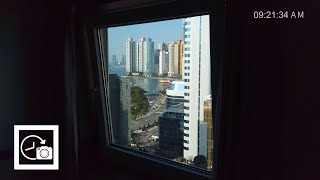 [4K Timelapse] 타임랩스 l 부산 해운대 창밖풍경 1시간 l Busan Haeundae Open Window Cityscape 1hour Korea