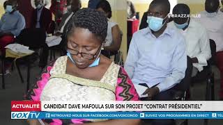 Candidat Dave Mafoula sur son projet \