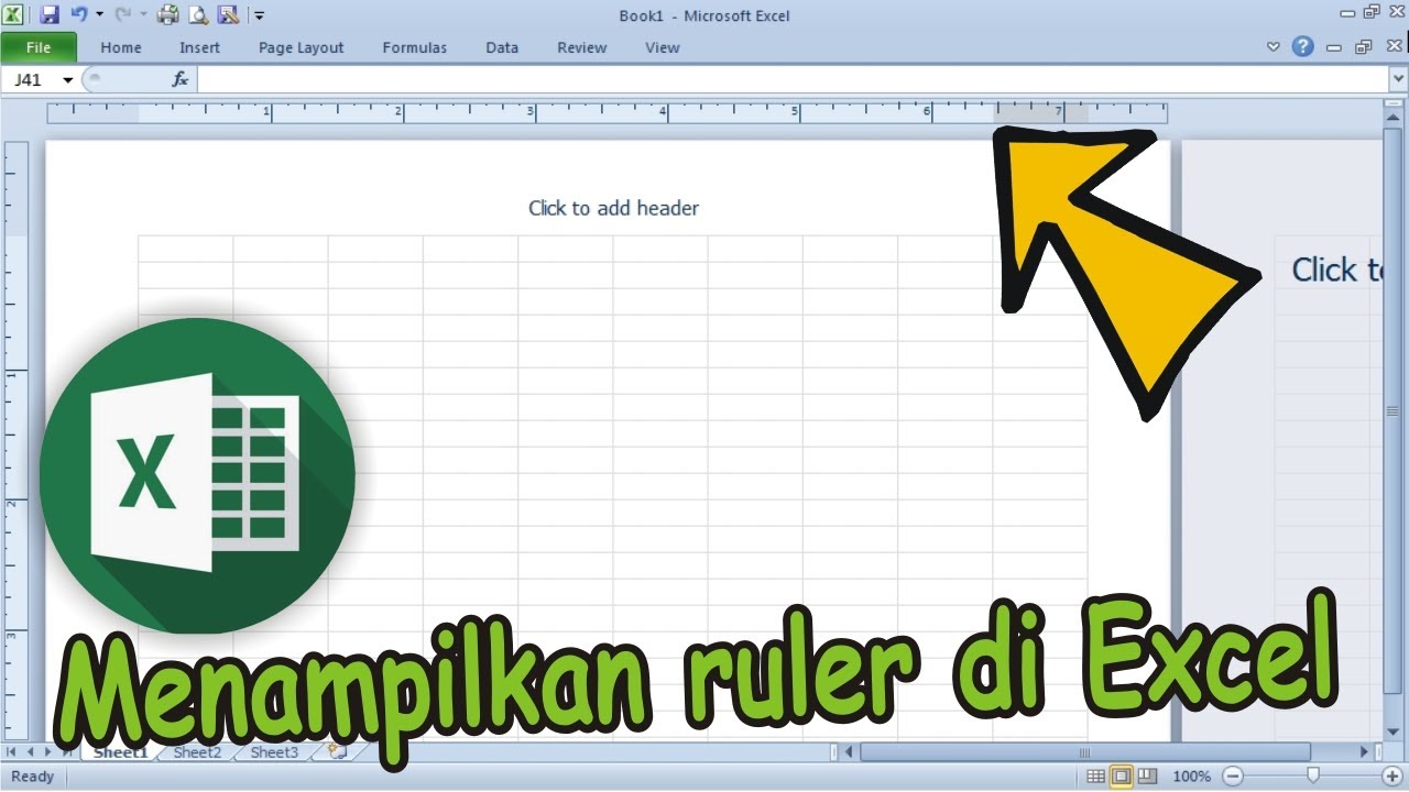 Cara Memunculkan Penggaris Di Excel - YouTube