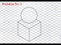 Isometric projections, Problem no 1 isometric sheet computer aided engineering drawing #BCEDK103/203