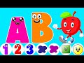 Learn ABC, 123 , Colors And Shapes | Kids Basic Learning For 3 Year Olds | #abc #123 #kids