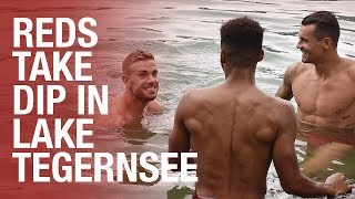 'It's freezing!' | Liverpool FC players jump into in German lake after training