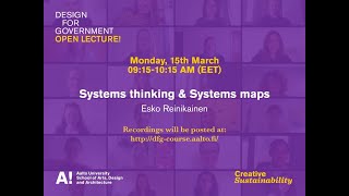 Esko Reinikainen: Systems Thinking and Systems maps
