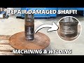 Repair DAMAGED Cardboard Compacting Auger drive shaft | Machining & Welding