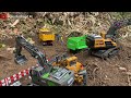 Amazing Project Atmosphere With Heavy Equipment,Excavators Bulldozers And Remote Control Sand Trucks