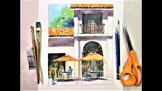 EXTREME BEGINNERS - CAFE WATERCOLOR including figures! with Chris Petri