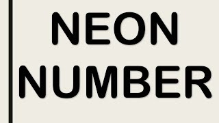 NEON NUMBER