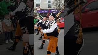 Irish bagpipe band at Buncrana parade