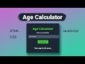 Build a Modern Age Calculator with CSS & JavaScript | Step-by-Step Tutorial | MZCode01#coding #css