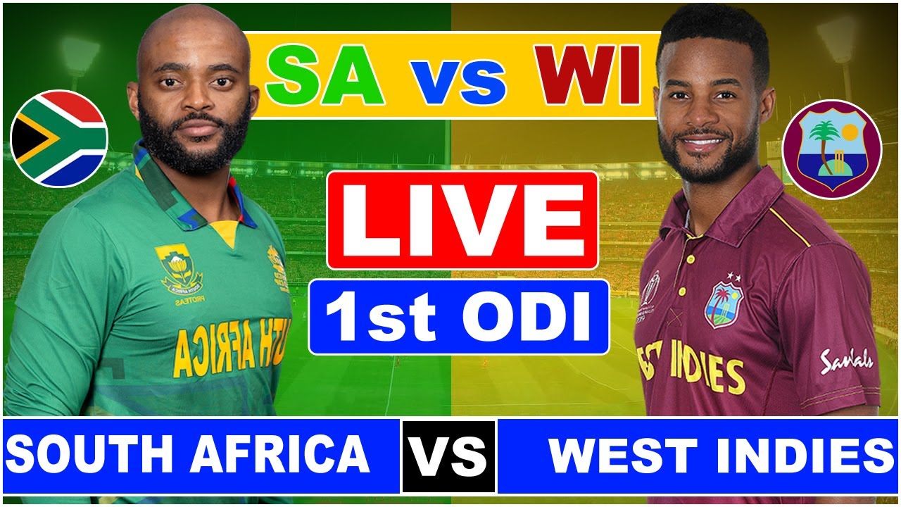 Live : South Africa Vs West Indies 1st Odi Match Live Commentary | Live ...