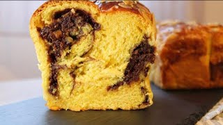 Tsoureki or Greek sweet brioche bread  without kneading easy to make