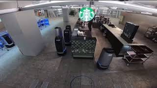 Presentan un Starbucks gestionado por 100 robots y 2 humanos