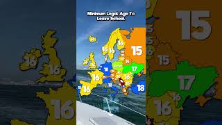 Minimum legal age to leave school #mapchart  #geographymap #europe