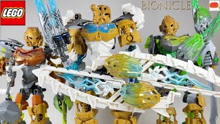 BIONICLE Toa Uniter Kopaka Ice Lewa Jungle Air Pohatu Stone Action Figure LEGO Set Review Mask Tool