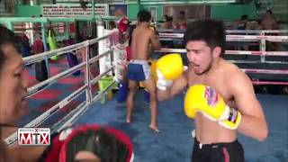 Prajantchai PKSaenchaimuaythaigym training for his fight with Morakot Mor Ratanabandit